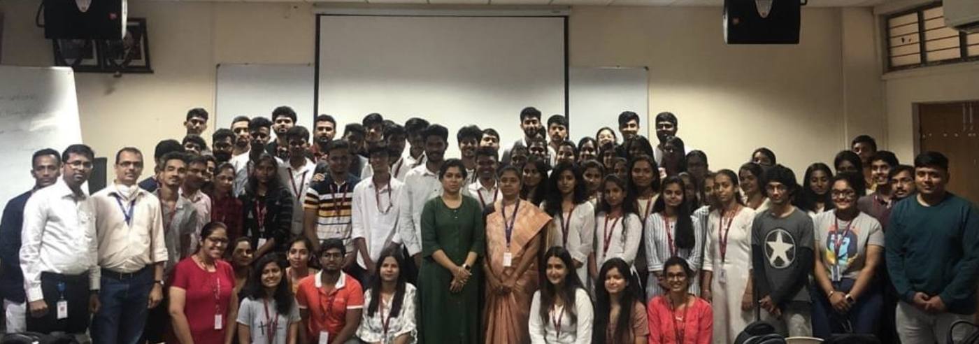 Students and faculty at the BMS College of Engineering cyber awareness session