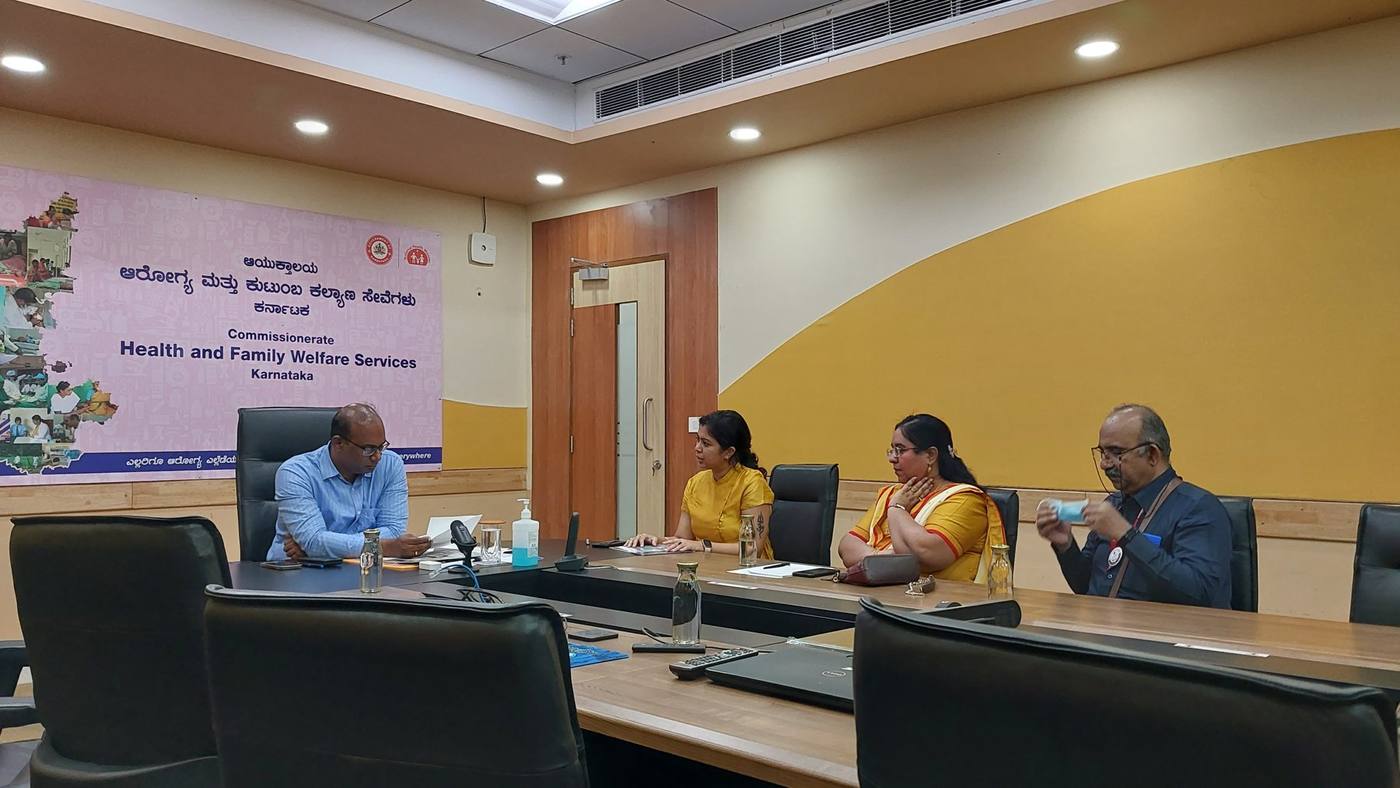 Meeting at the Commissionerate of Health and Family Welfare Services, Karnataka