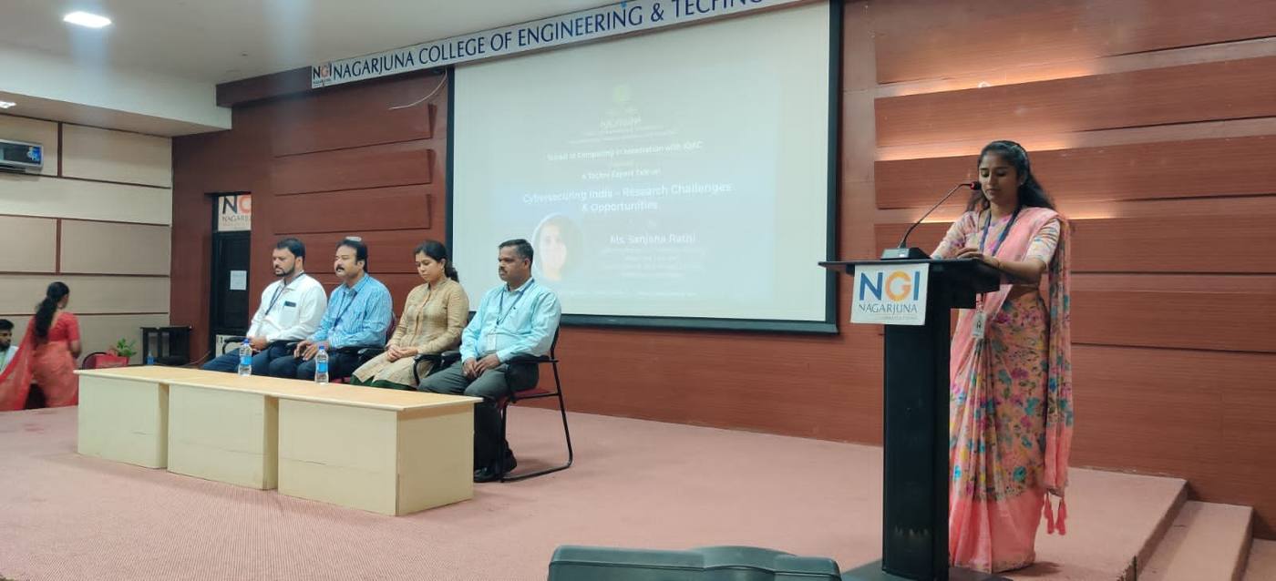 The dais at Nagarjuna College of Engineering and Technology