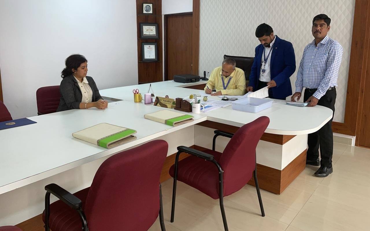 Signing the MoU with NITTE Meenakshi Institute of Technology