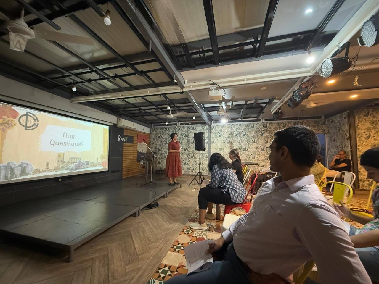 The room at RAAH, Pune, during the question session