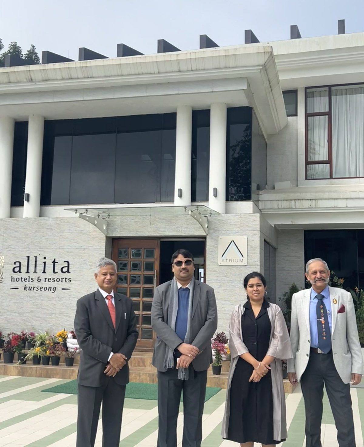 Delegates outside the venue in Kurseong