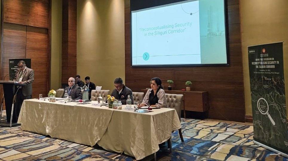Sanjana Rathi speaking on a national security roundtable panel
