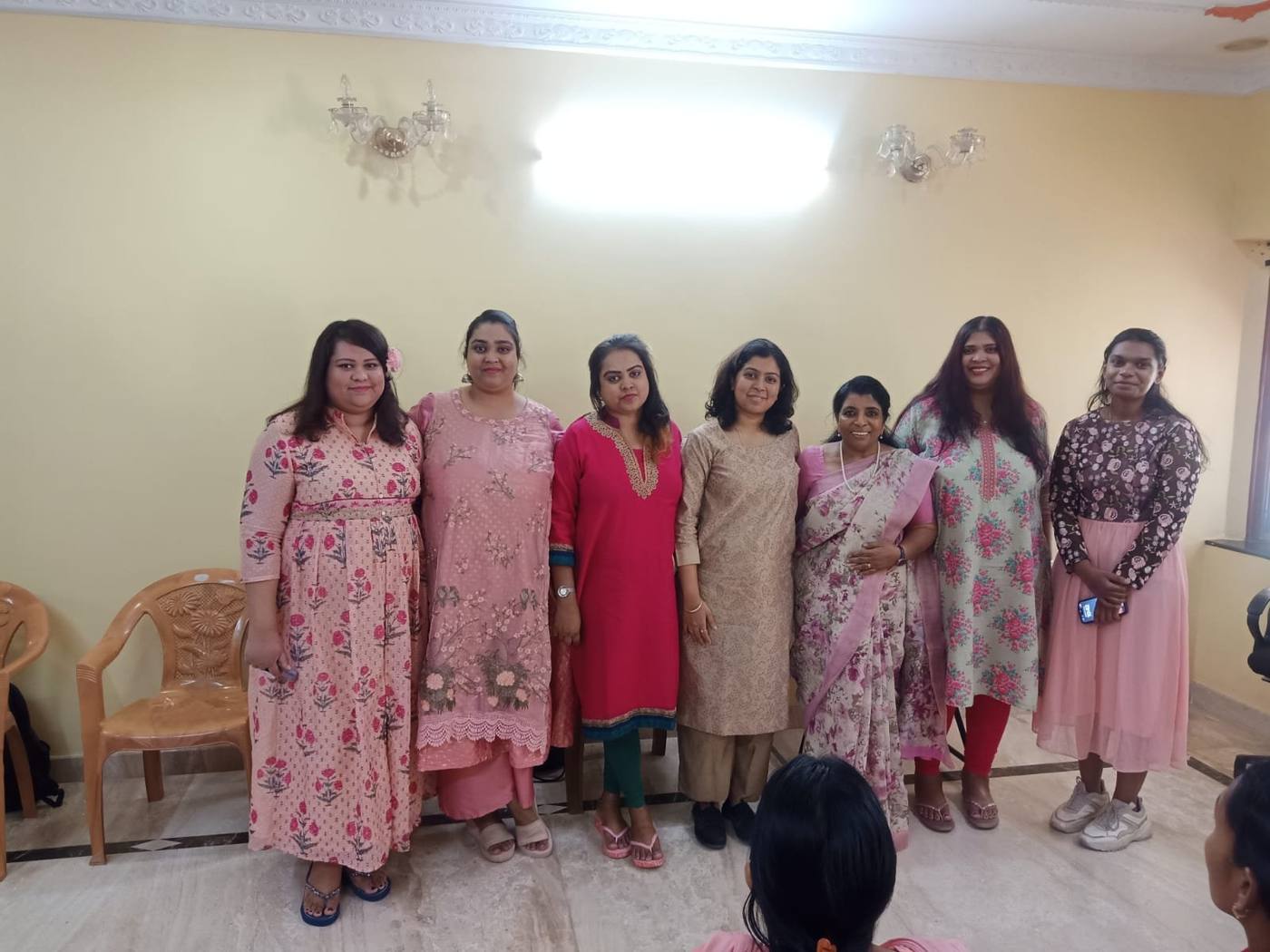 Sanjana Rathi with the organising team of the Women's Day programme